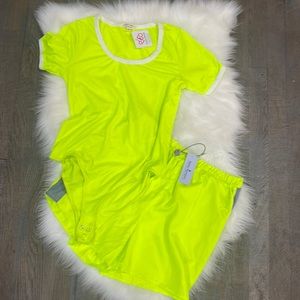 NWT neon shorts set